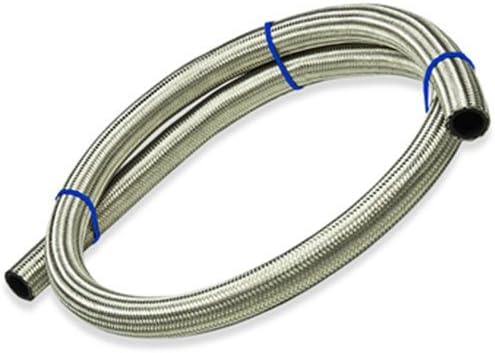 Upgr8 5 Feet Length Stainless Steel Braided Fuel/Oil/Gas Line Hose (-12AN, Silver)