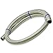 Upgr8 5 Feet Length Stainless Steel Braided Fuel/Oil/Gas Line Hose (-6AN, Silver)