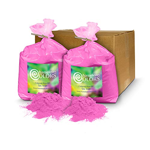 Holi Color Powder Gender Reveal by Chameleon Colors â€“ 10 lbs Pink. Same premium, authentic product used for a color run, 5k, etc.