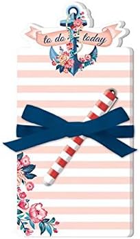 Lady Jayne Die Cut Note Pad W/Pen Seaside Blooms