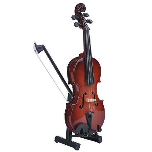 PUNK 1:12 Scale Miniature Instrument Music Case Stand Miniature Musical Instrument (Violin)