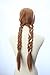 Brown Double Braided Wig Cosplay Party Princess Inspired Wig