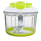 Food Chopper 34 OZ 4 Cups BliGli kitchen Manual Vegetable Chopper Mincer Mixer Blender for Chopping Fruits, Vegetables, Nuts, Herbs, Mini Food Processor with 1 Sealing Storage Lid and 2 Blender Parts