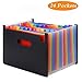 24 Pcs Pocket Organizer Folder Plastic Accordian File Organizer Pocket Folders - A4 File Folder Multicolor Portable File Organizer Multi Pocket Folder - File Accordian Organizer Portable File Folder