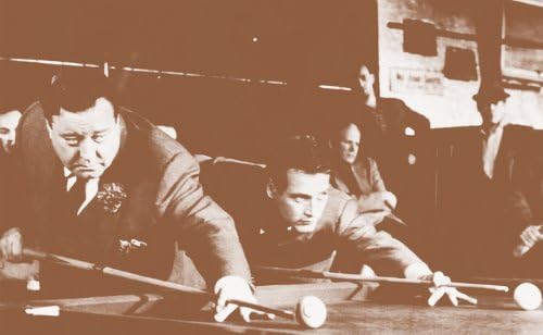 "The Hustler" Pool Movie Paul Newman Jackie Gleason 11" X 14" Sepia Poster