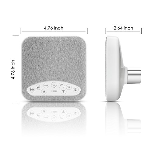 White Noise Machine, 2018 Upgraded Sleep Sound Machine, Sound Therapy Machine with 3 Timers & 6 Natural Sound Options Including Lullaby, Ideal for Tinnitus Sufferer, Light-Sleeper, Kid, Baby jarvania