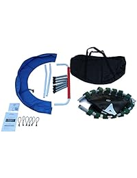 KLB Sport - Mini cama elástica plegable de 36.0 in con pasamanos para niños de 3 a 8 años