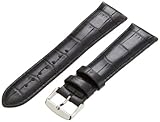 Hadley-Roma Men’s MSM898RA-240 24-mm Black Alligator Grain Leather Watch Strap, Watch Central