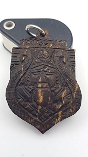 Authentic Thai amulets One Eye Coconut Shell Protection Charm Pendant Bring Luck Lp Key Collectible