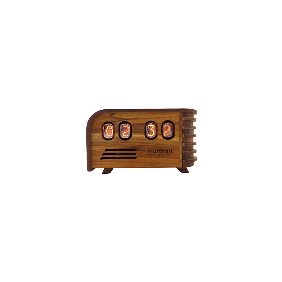 Nuvitron Vintage Nixie Tube Clock Art Deco Design with IN12 Nixie