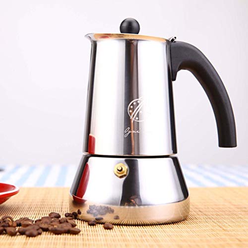 Foliner Espressokanne, Edelstahl Mokkakanne, Für Alle Elektroherde, Edelstahl 304, Espressokocher Für Induktion 4-6… – Bild 7