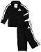 adidas Baby Boys' Iconic Tricot Jacket and Pant Set, Black/White, 18 Months