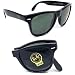 RB 4105 601 Wayfarer Folding Black Frame with Green G-15 50mm