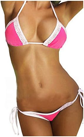 Lyhouse Women Sexy Bikini Set Push-Up Non-Padded Swimwear Swimsuit Bathing Beachwear Two Piece One Size Stretch