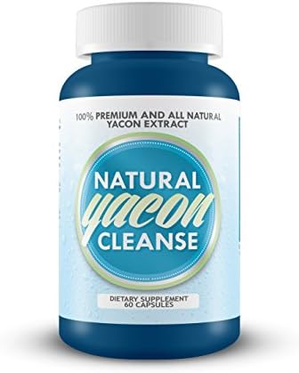 Natural Yacon Cleanse-Raw Natural Prebiotic &amp; Probiotic Supplement, Rich in FOS &amp; Antioxidants - Research Verified To Support Healthy Digestion &amp; Weight Loss (60 Capsules)