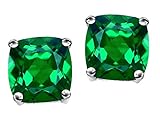 Star K Cushion Cut 7mm Earrings Studs(Choice of colors)