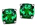 Star K Sterling Silver Cushion Cut 7mm Earrings Studs