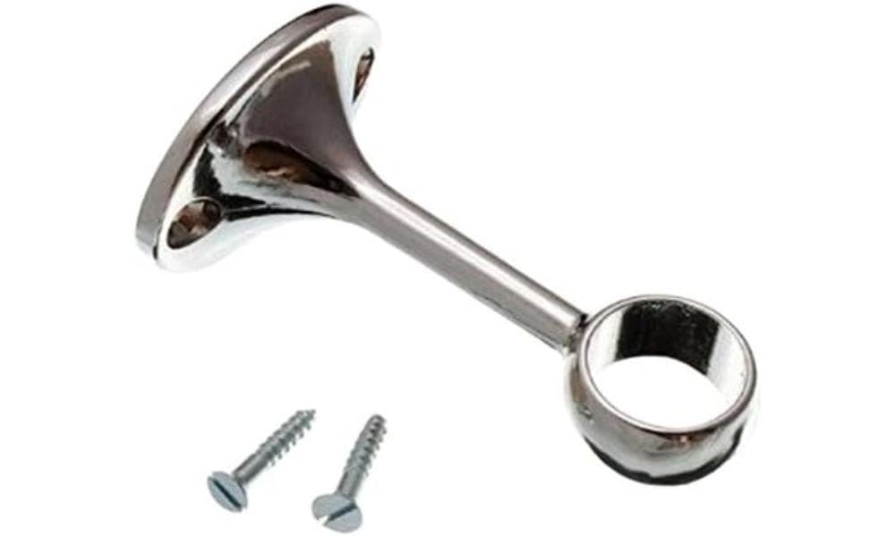 Merriway BH02001 CP Towel Rail Centre Support Bracket, 25mm (1 inch) - Chrome Plated 25 mm