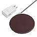 Wireless Charger, BFEIZHU 10W Fast Wireless Charging Pad for iPhone X / 8/8 Plus/Samsung Galaxy S5 /S6 / Note 3 and All Qi-Enabled Phones (QC2.0 Adapter Included) (Brown)