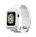 Compatible for Apple Watch Band with Case 38mm, MAIRUI Rugged Protective G-Shock Replacement Strap Wristband for Apple Watch Series 3/2/1, iWatch Sport/Edition (White)