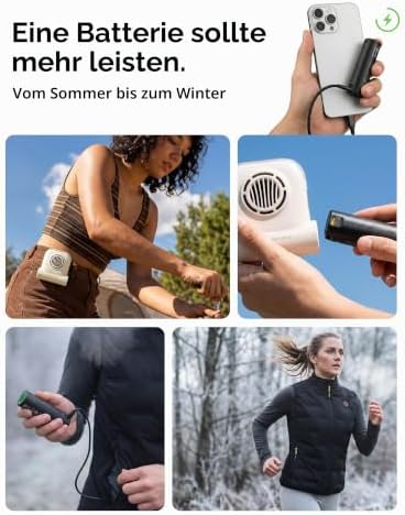Freihändiger Clip-Ventilator, mit 4Ah Wechselakku, 49 ft/s