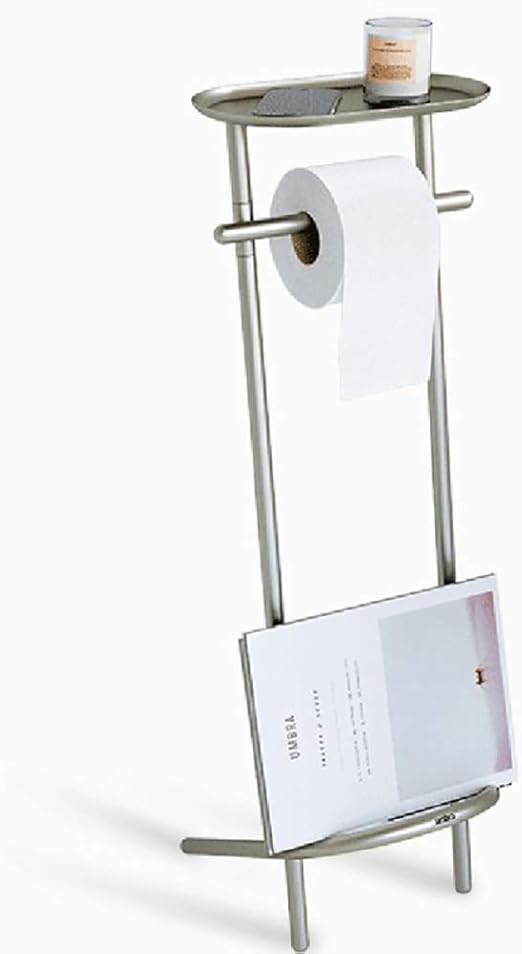 Amazon Com Admir Stainless Steel Toilet Paper Holder Stand Shelf