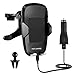 Wireless Charger Car Mount with Dual USB Fast Car Charger Woodeey QI Wireless Charging Stand Phone Holder for iPhone X 8 8 plus Samsung Galaxy S8 S8 Plus S7 S7 Edge and All Qi Enabled Devices