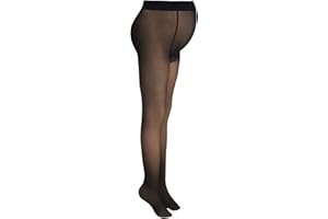 Bonuci Maternity Pantyhose Pregnancy Tight Women Translucent Black Stretchy Opaque High Waist No Velvet Legging over The Bell