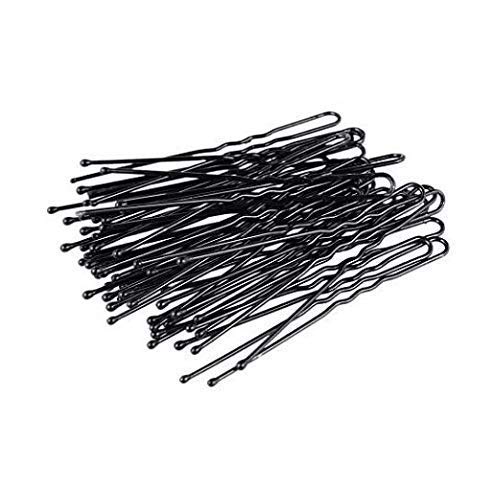 DNHCLL 100PCS Black Metal U-Shape Bobby Pins Curved Bun Hair Clip,Special Hair Pin Of The Studio for Girls Women and Hairdressing Salon,Is Used To Add Coarse Fixed Tool