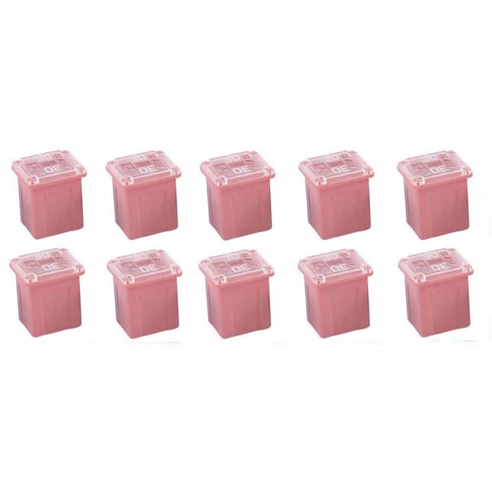 Photo 1 of 10 Pc Automotive Low Profile JCASE Fuse 30 Amp Fuse Kit for Ford, Chevy/GM, Nissan, and Toyota Pickup Trucks, Cars and SUVs