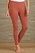Fair Indigo Women's Organic 100% Cotton Leggings - Ankle Length