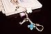 Jzcky Shzrp Happy Lock Four Leaf Clover Crystal Rhinestone Fashion Keychain Key Chain Sparkling Key Ring Charm Purse Pendant Handbag Bag Decoration Holiday Gift