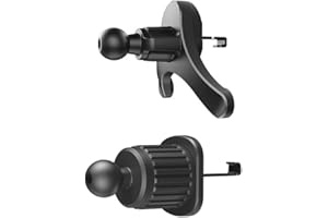 ThtRht 2 Pack Air Vent Clips Universal Car Mount 0.67in 17mm Joint Ball Head Base Stander Grip Holder Air Outlet Hook Lock Replacement for GPS Bracket Phone Wireless Charger Clamp