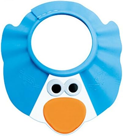 Baby Adjustable Durable Shower Shield Bath Visor - BPA Free (Blue)