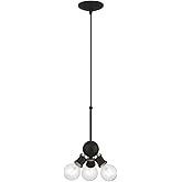 Livex Lighting Lansdale 3 Light Pendant in Black with Brushed Nickel (47164-04)
