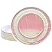 BLUE PANDA Pink Holographic Party Plates for Lunch, Dessert and Dinner (9 Inch, 48 Pack)