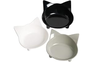 Skrtuan Dog Food Bowl & Cat Bowl – Non-Slip, Wide, Shallow Pet Dish for Whisker Fatigue Relief, Safe Food-Grade for Puppies & Rabbits