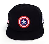 REINDEAR Marvel Avengers Captain America Shield Hat Baseball Cap US Seller (Black)