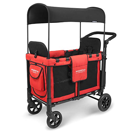 WONDERFOLD W2 MultiFunction Push 2 Passenger Double Folding Stroller