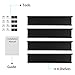 Wallniture Denver Floating Shelves, Wall Bookshelf for Kids, Picture Ledge Shelf for Nursery, Bedroom, Living Room Decor, Black, Set of 4