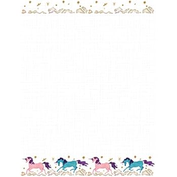 amazoncom unicorn stationery printer paper 26 sheets baby