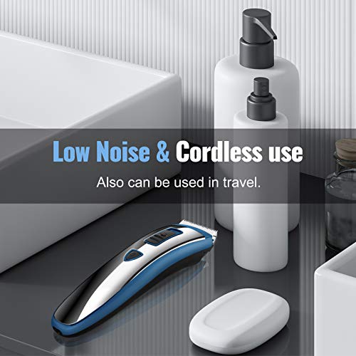 Easy4U Hair Clippers for Men Professional Cordless Electric Hair Trimmer Ceramic Blade Barbers Grooming Kit Rechargeable LED Display