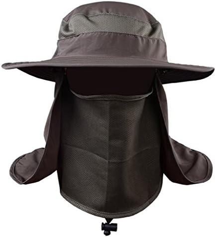 WZC Out Door Summer Sun 360° Protection Breathable Fishing Hats with Removable Neck&amp;Face Flap Cover Multicolor (Army Green)