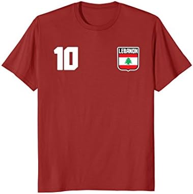 Mens LEBANON T-shirt Lebanese Tee Retro Soccer Football Small Cranberry