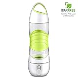 OULYLAN Smart Water Bottle, DIDI Sports Beauty Spray Cup Moisturizing Skin, SOS Warning Light, 2 Hours Reminder Drinking, Cool Mist Humidifier, LED Night Light, USB Recharging 400ml