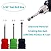 Gimiton 3/32 Cuticle Clean Nail Drill Bit Set Rotary Dremel Burr Ball Head Nail File Drill Bit For Nail Art Electric Manicure Machine Accessories