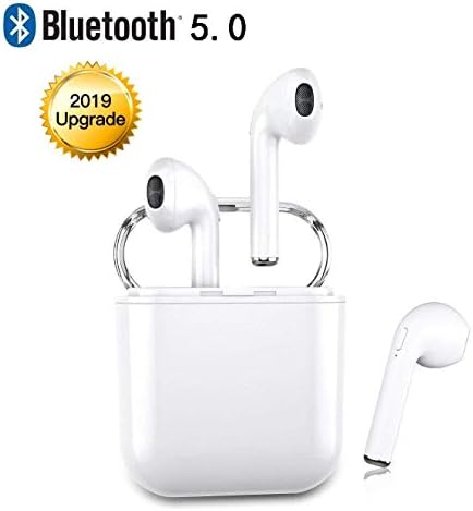 DDMMJJ Bluetooth Headset V5.0 Wireless Earphones Mini Sports Headphones In-Ear Headphones, support for binaural calls,CVC8.0 noise reduction, for Apple Airpods iOS Android Mac PC tablet