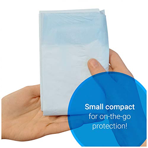 Baby Changing Underpad Liner - 25 Count (24Lx17W) - Soft Disposable Blue Hospital Pad, Waterproof and Absorbent for Infant and Child Use