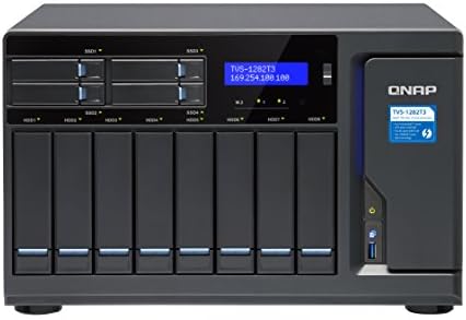 QNAP | TVS-1282T3-i5-16G-US | QNAP Ultra-High Speed 12 Bay (8+4) Thunderbolt 3 NAS/iSCSI IP-SAN. (10TBx 8) ST10000NM0086 HDD (1TBx 4) MZ-76E1T0E SSD Bundle.