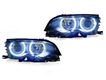 CPW (TM) STOCK D2S XENON UHP LED HID ANGEL HALO PROJECTOR HEADLIGHTS FOR  02-06 BMW E46 M3 S54